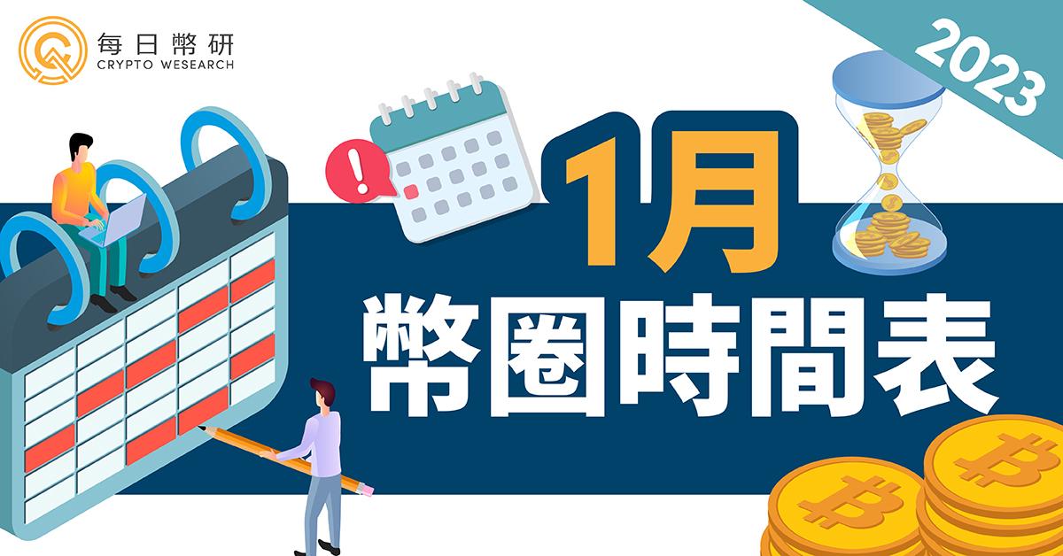 2023年1月幣圈時間表｜ $BIT 代幣回購；美聯儲發佈貨幣政策紀要、公佈經濟預測