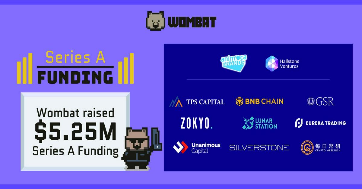 多鏈穩定幣兌換協議 Wombat Exchange 完成525萬美元A輪融資，Animoca Brands、 Hailstone Ventures 領投